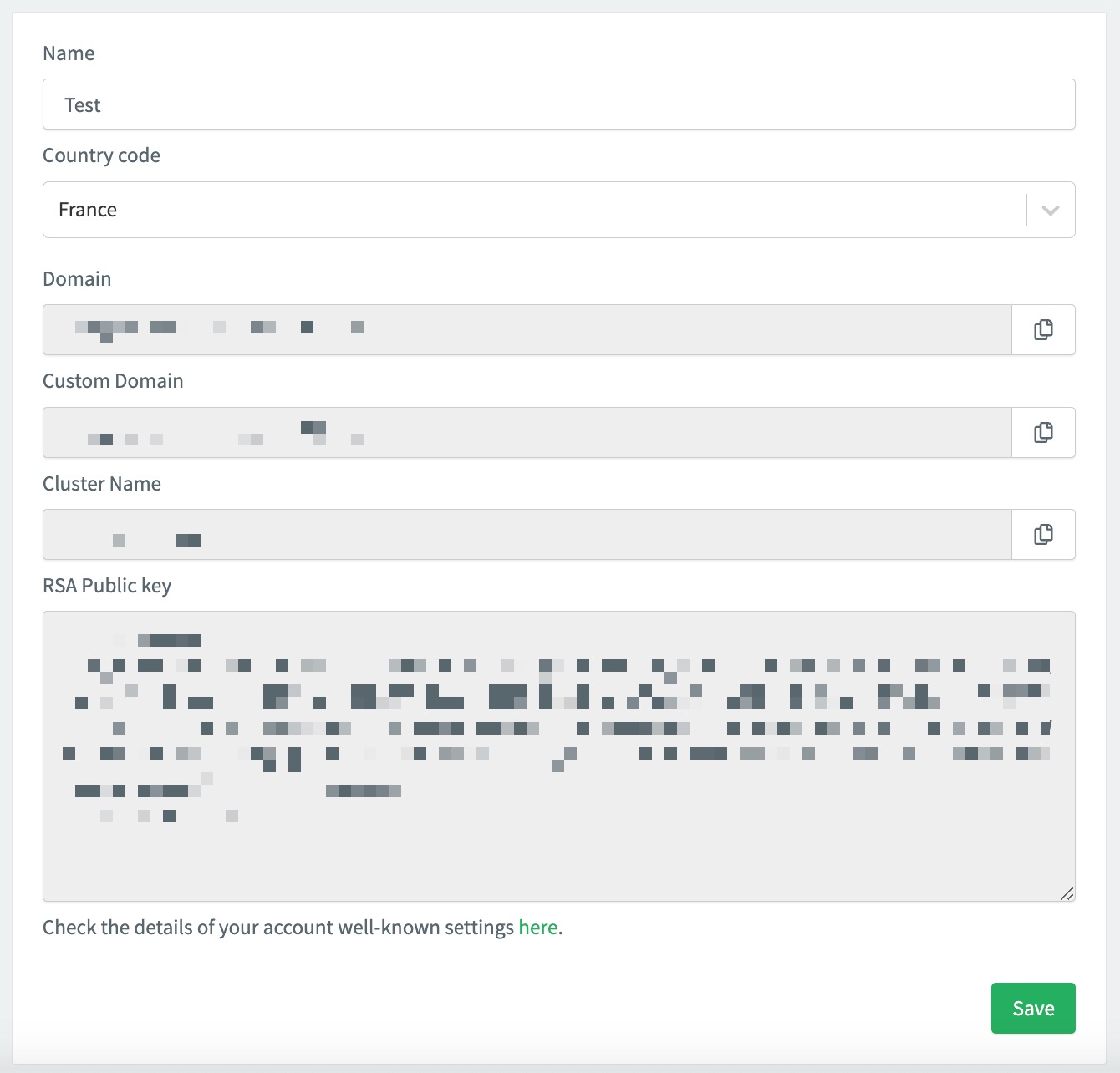 account settings