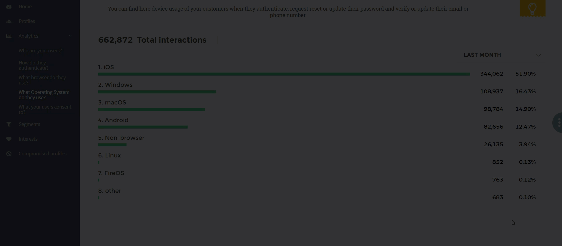 analytics os filter