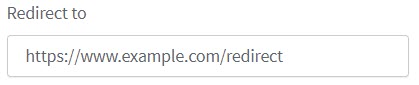redirect to