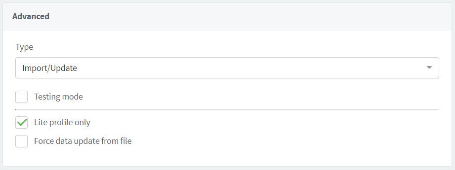 import lite profiles