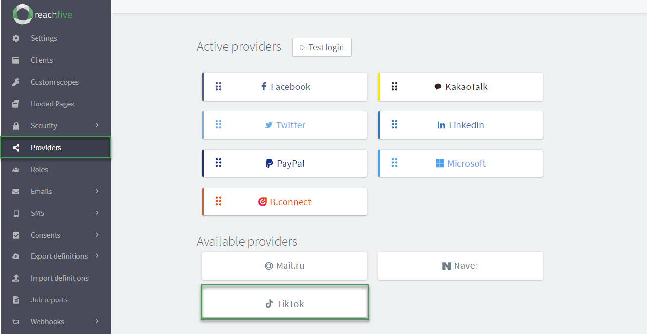 console select TikTok