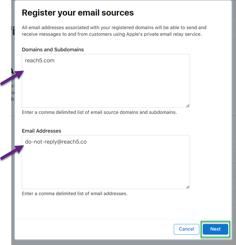 registerEmailSources