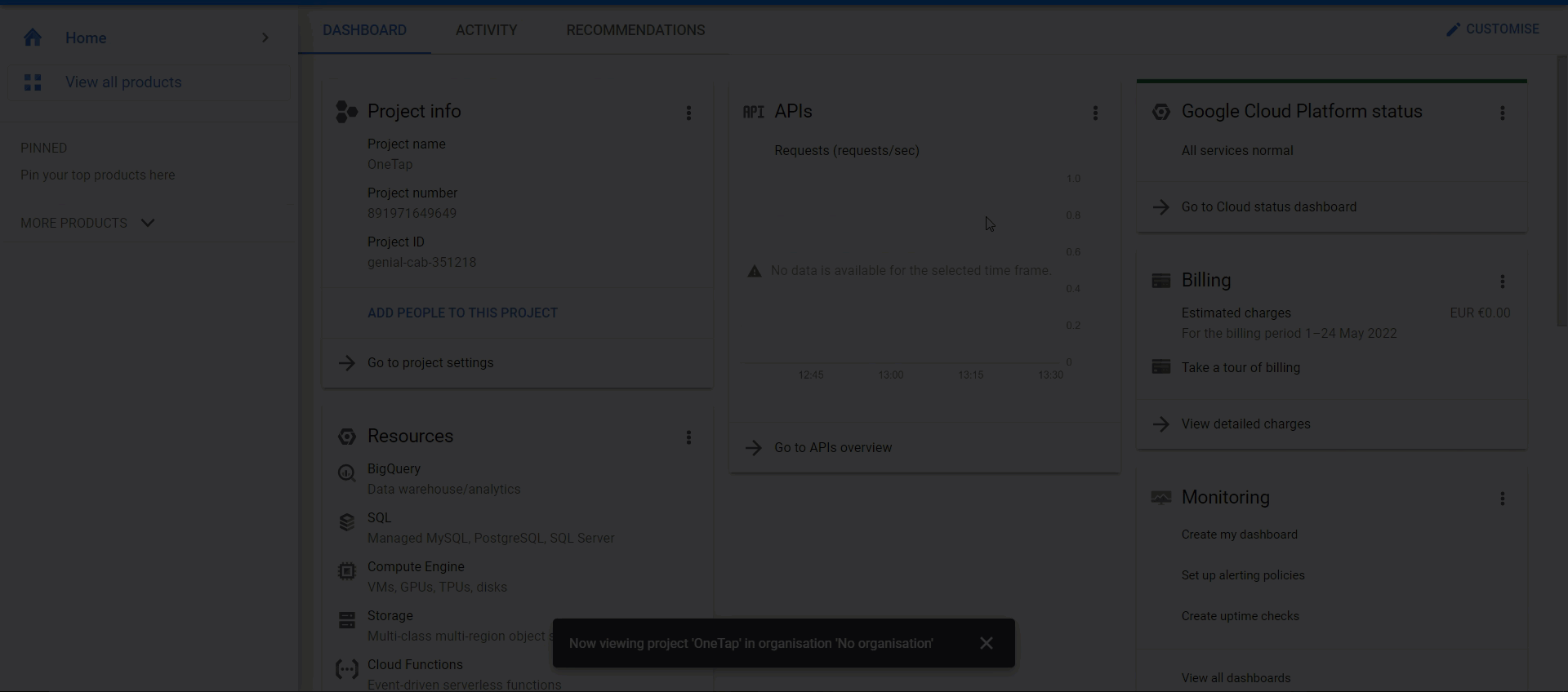 enable apis gcp