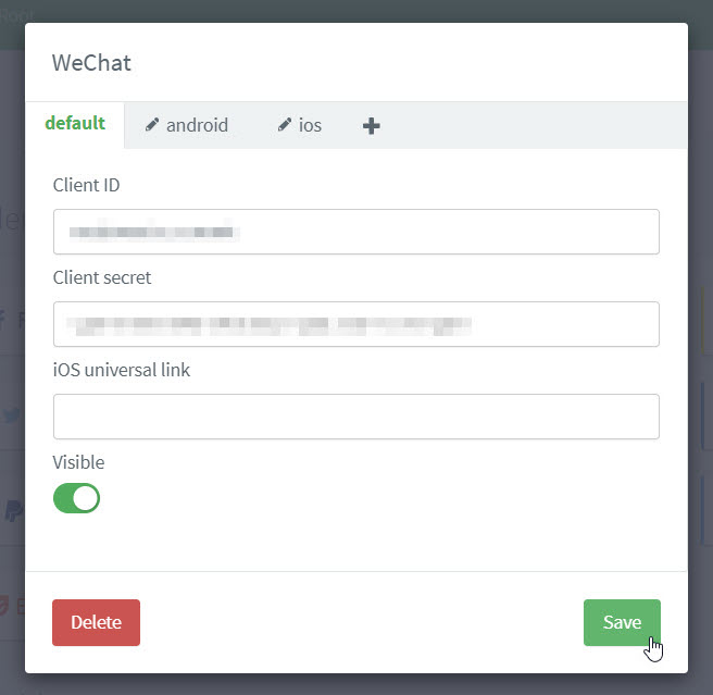 wechat default