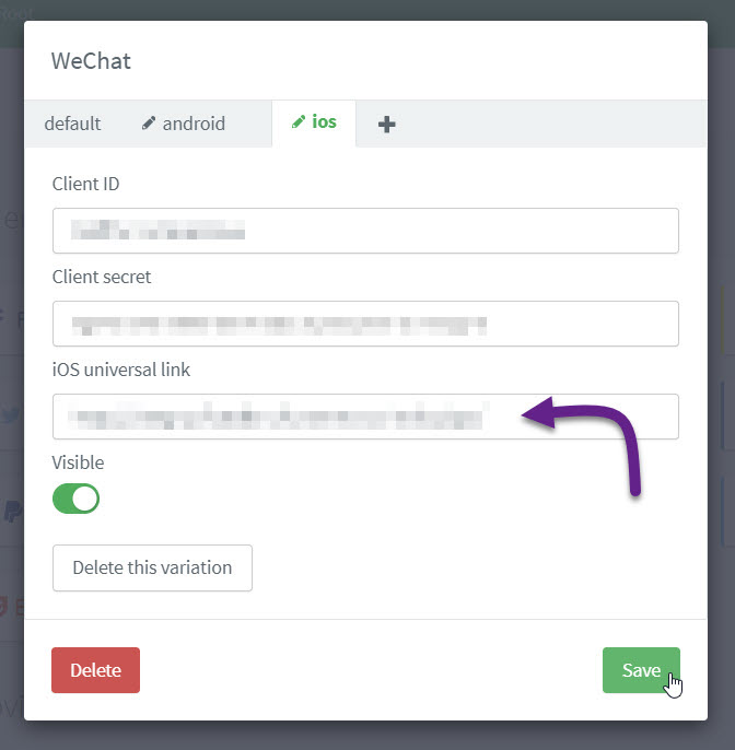 wechat ios universal link