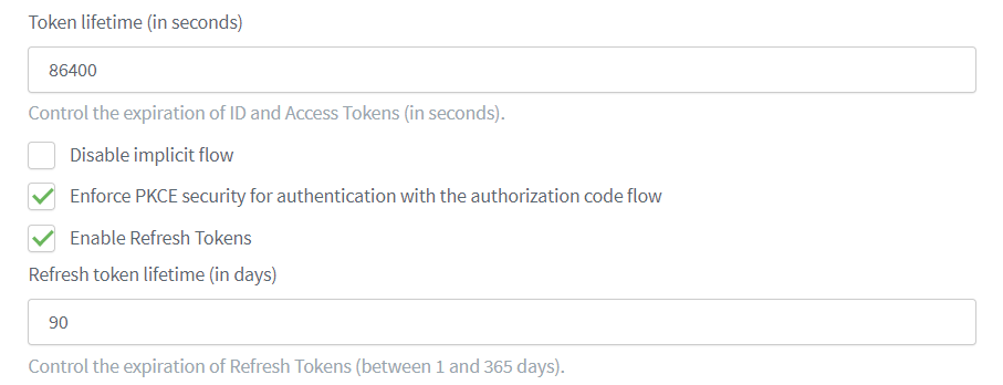 enable refresh token console