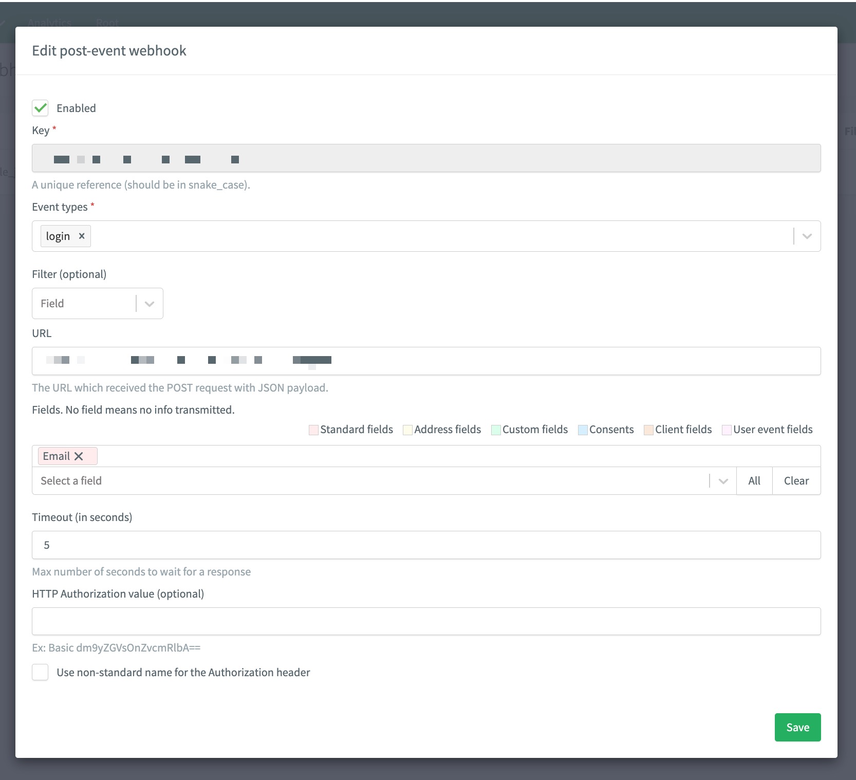 console create webhook post