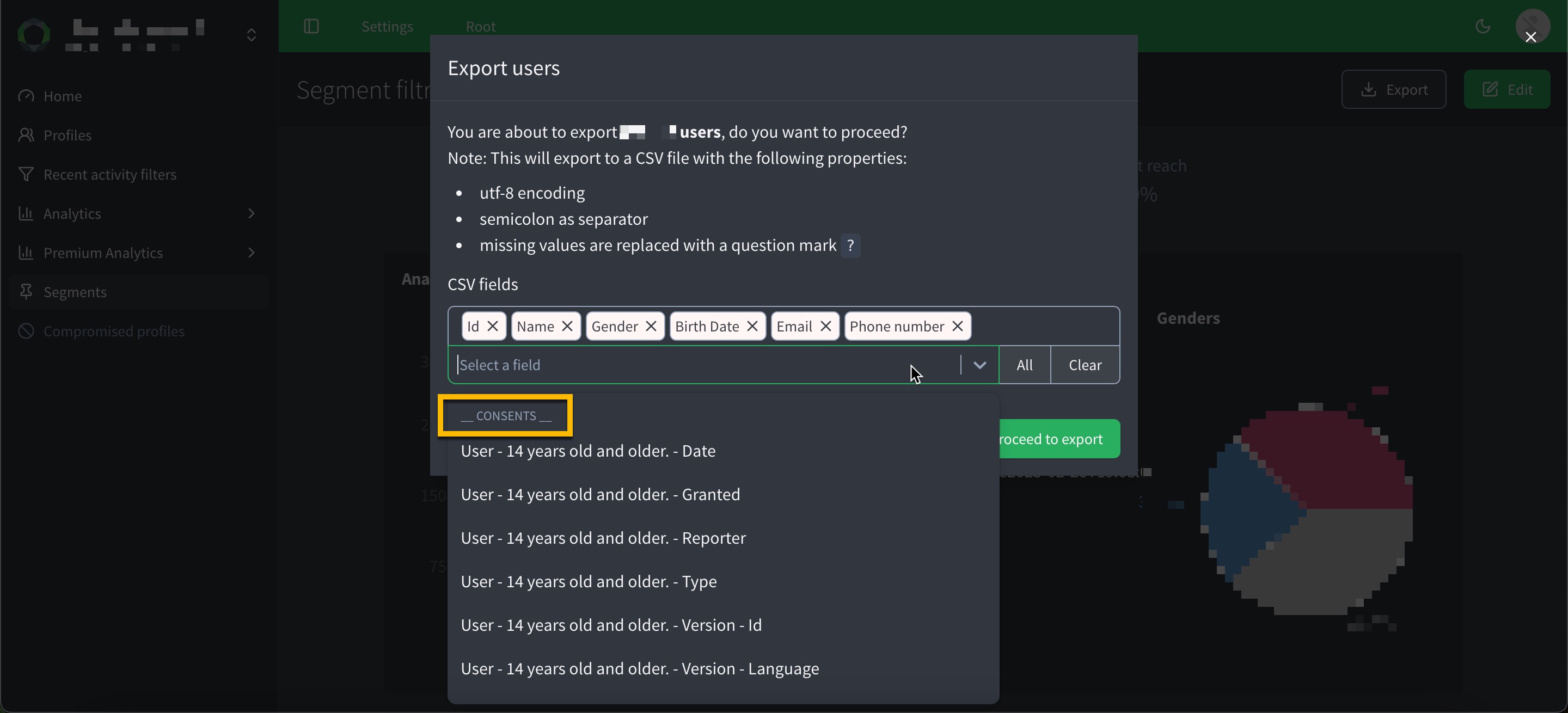 2135 segments export