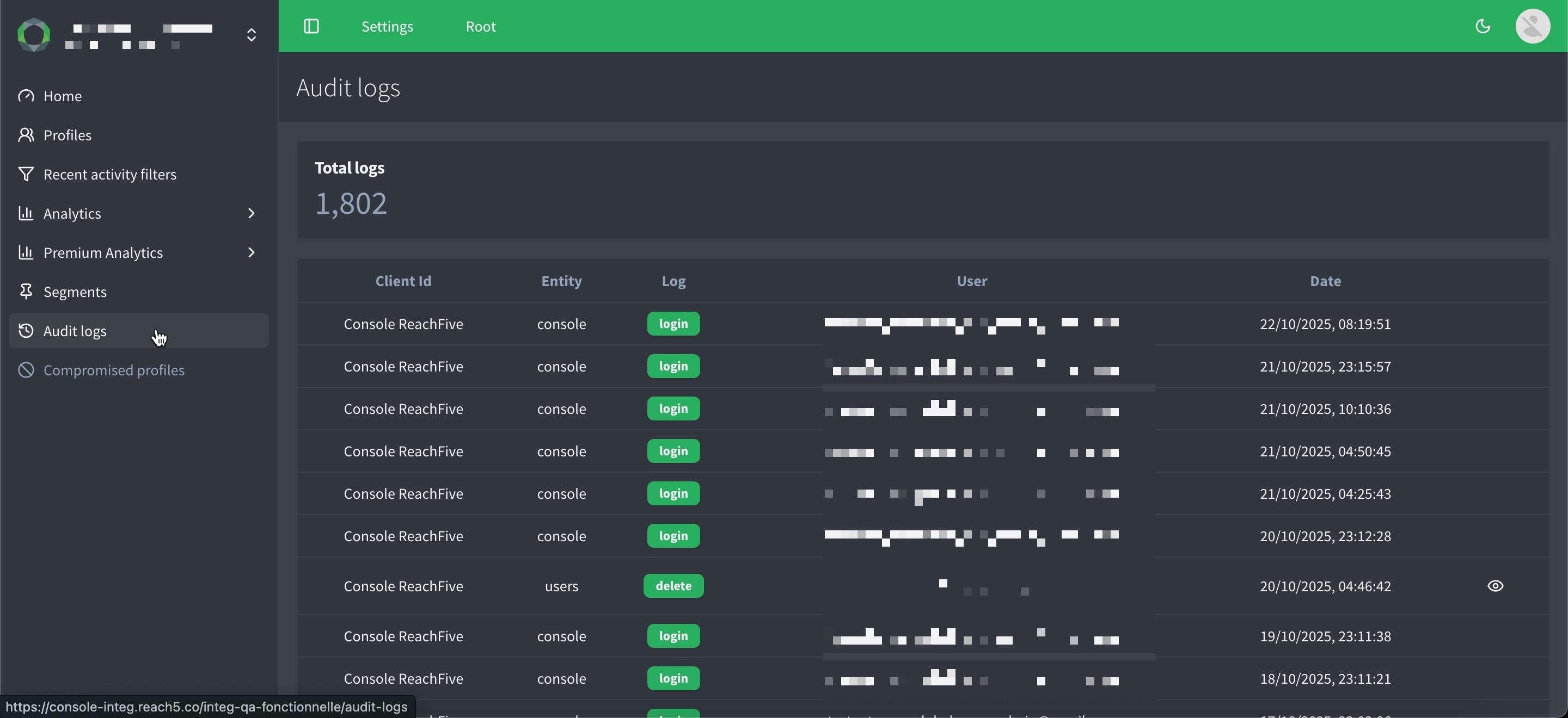 2145 audit logs