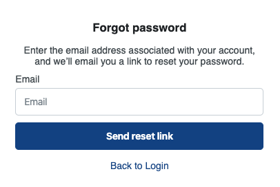 showAuth forgotpassword