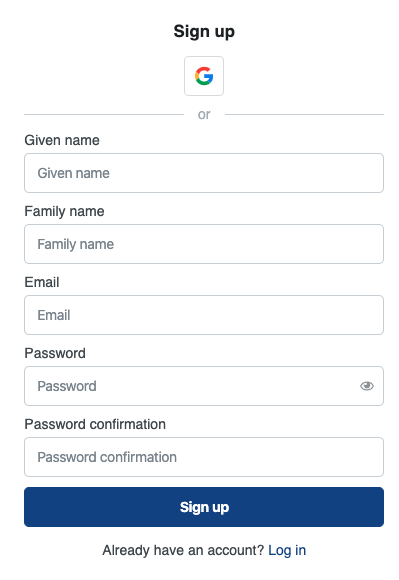 showAuth signup