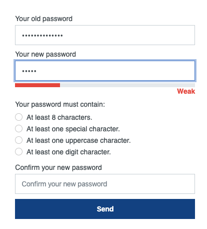 showPasswordEditor custom rules